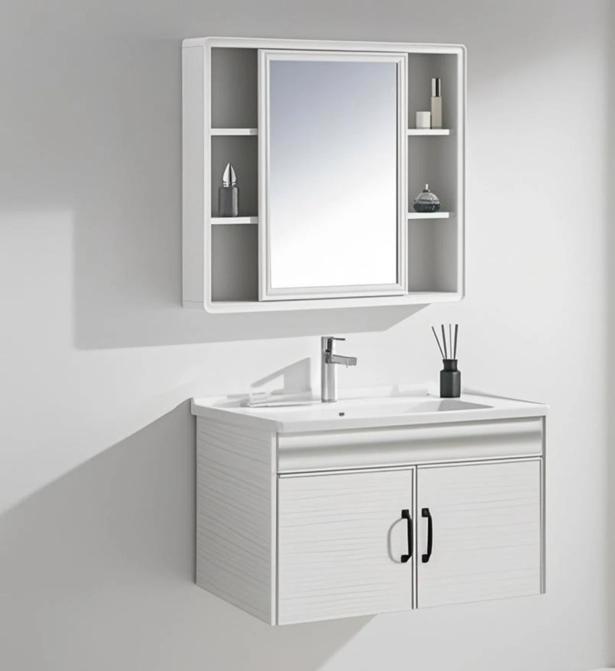 

Hot Selling Classic Style Bathroom Cabinet Set Bathroom Vanities with Vanity Lighting