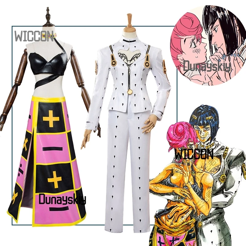 

Trish Una ‌Bruno Buccellati JoJoo anime Adventure cosplay costumes wig sexy women costume cool jirai kei Halloween party cosplay