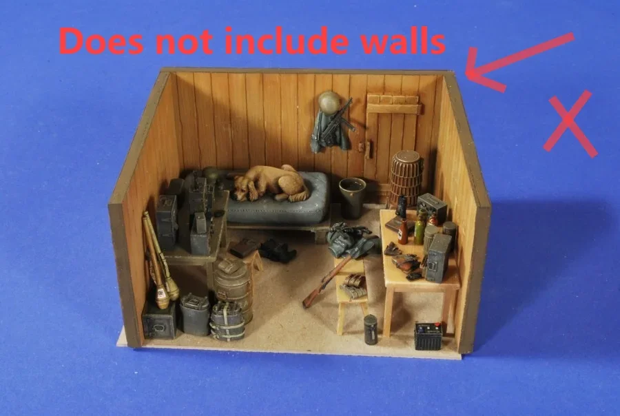 

1:35 Scale Die-cast Resin Model Resin Soldier Military Camp Production Machine Assembly Model Including Stickers