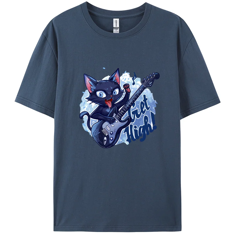 Summer Casual T-shirt, Berserker Short T-shirt,  cat ,graphic, Printed T-shirt, short sleeve, 100% cotton, single sided print