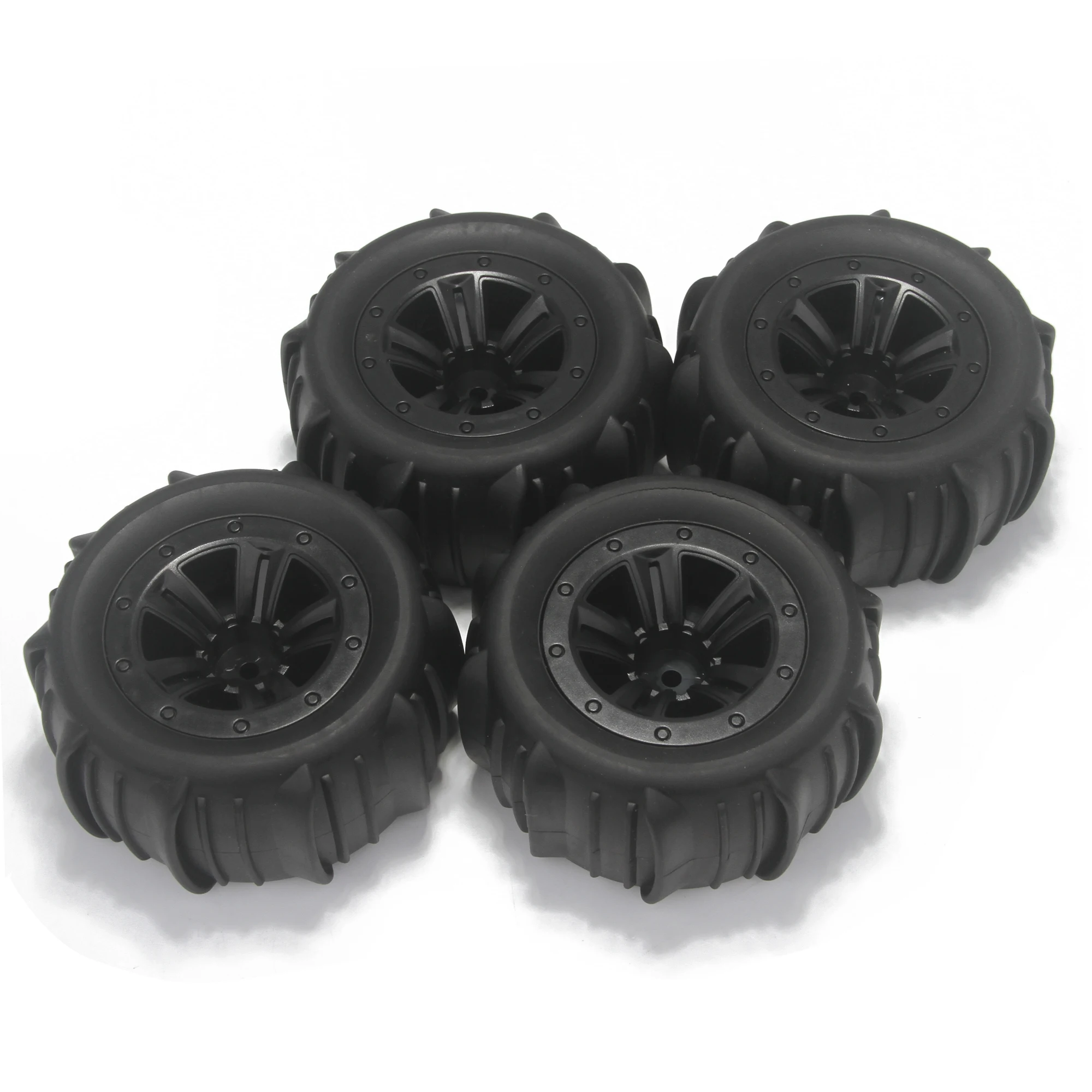 4PCS 12mm Hex Wheel Rim Tires 85mm Skidproof Rubber Tyre for RC Off Road Car Vehicle Wltoys 144001 144010 HBX 16889 SCY16101 Pro