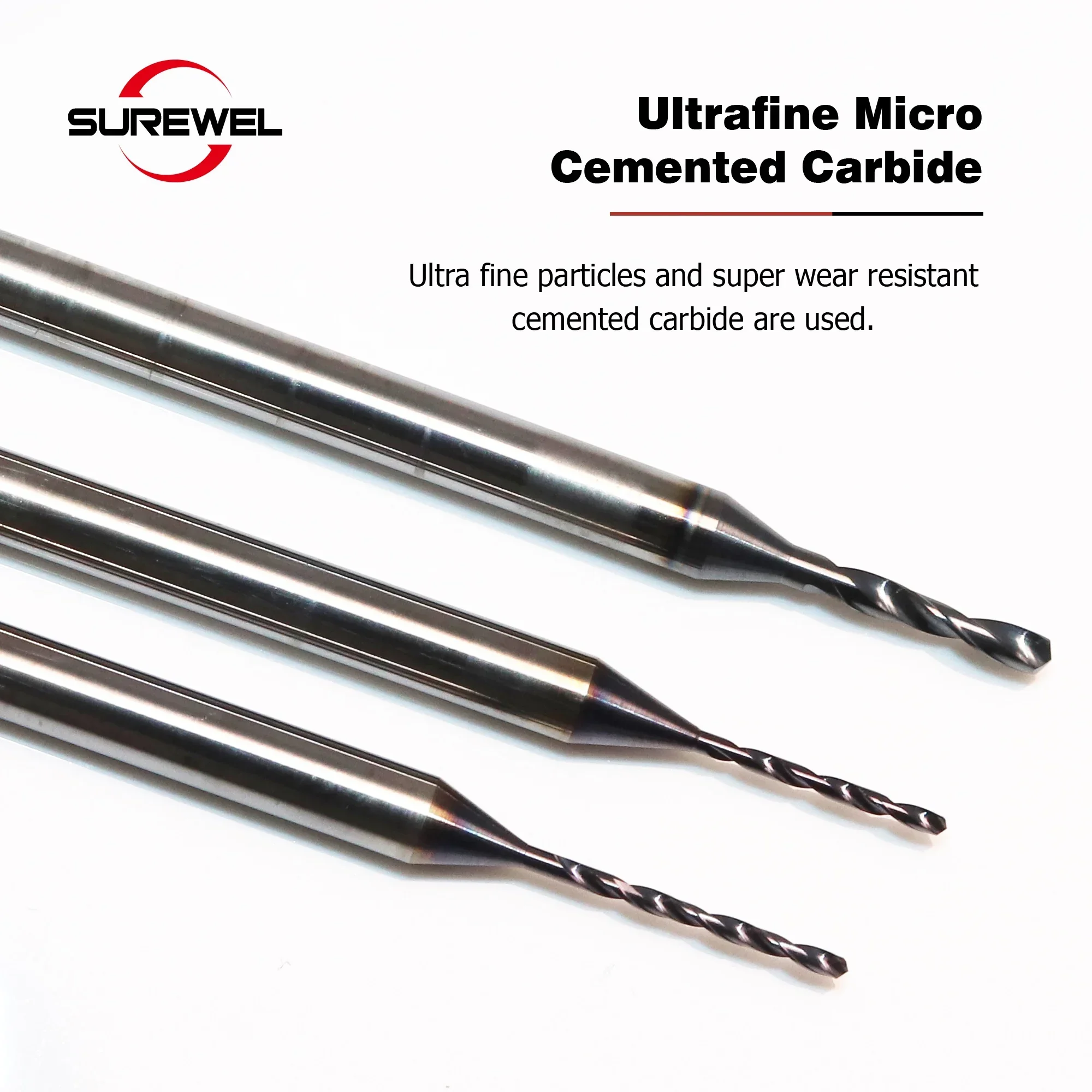 

Solid Carbide Micro Drill Min Bit YZ428 1.8mm to 3.0mm Diameter 3mm Hole Machining Tool Precision for Titanium,Quenched Steel