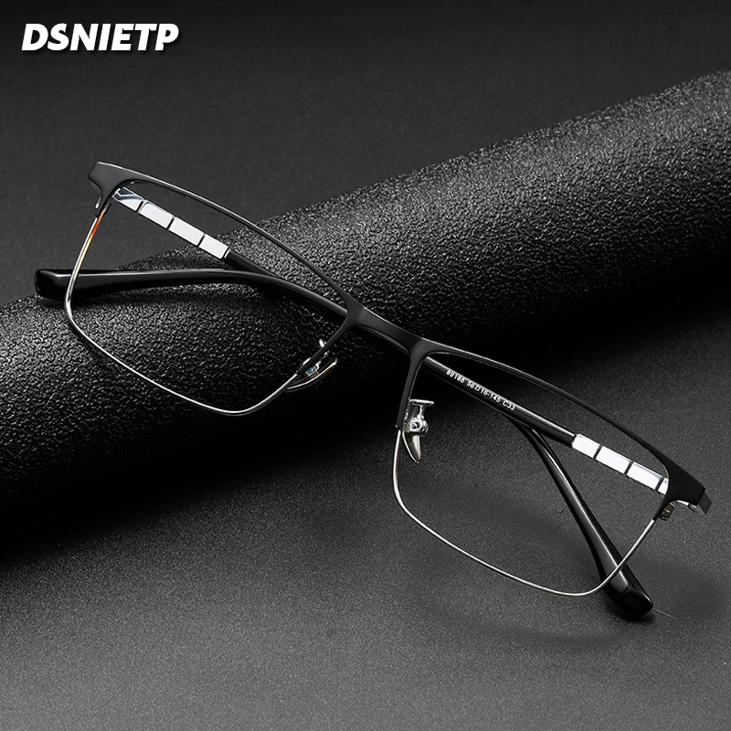 Ultra Light Pure Titanium Reading Glasses Men Square Anti Blue Light Myopia Prescription Glasses Luxury Photochromic Eyewear