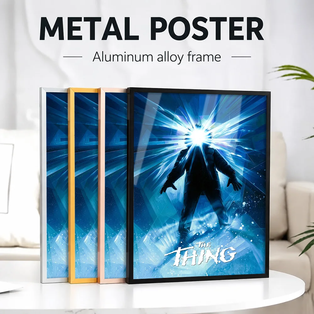 The Thing Movie Metal Poster With Aluminum Alloy Frame Personalized Photo Atmospheric Gothic Style Wall Art For Study Fan Gift