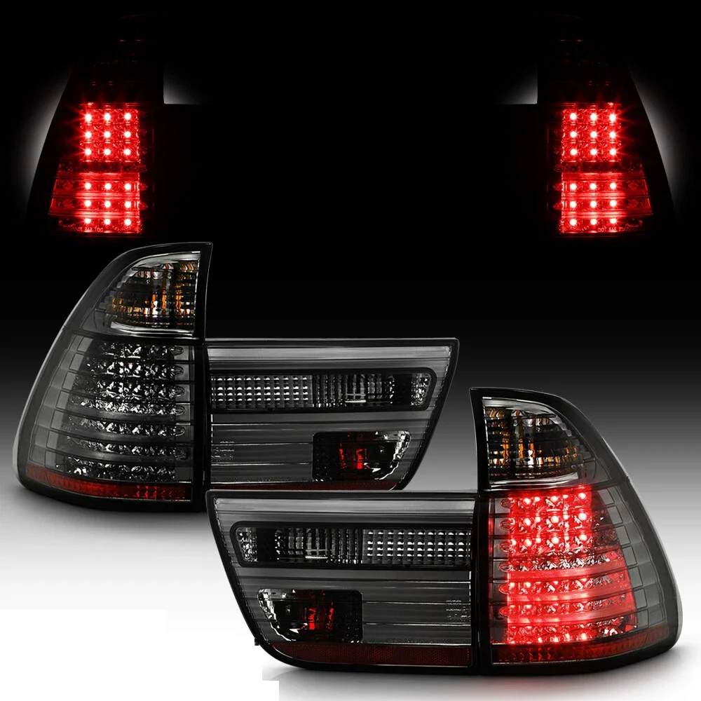 

1999-2000- 2006 X5 E53 brake lights retrofitted new LED service brake rear taillight assembly backup light backup light
