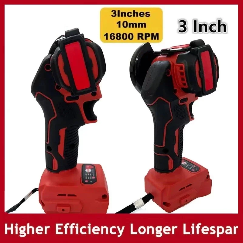 

Беспроводная угловая шлифовальная машина, 3-дюймовый полировальный станок, мини-алмазная резка, шлифовальные инструменты, подходят для аккумулятора Milwaukee 18 В