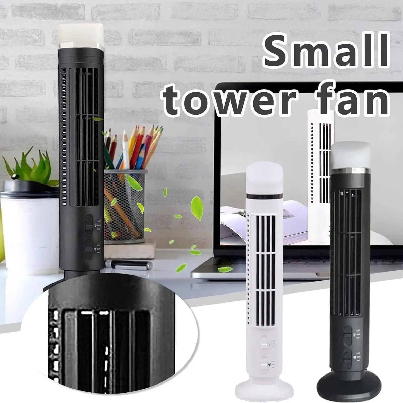 Floor Fan Bladeless Portable Space-Saving Oscillating Oscillating Standing Fan for Living Room Dorm Apartment Home Indoor