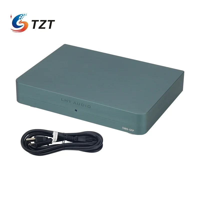 

TZT LHY Audio SW6-SFP 6-Port Hifi Audio Ethernet Switch Network Switch DC Powered with SC-Cut OCXO