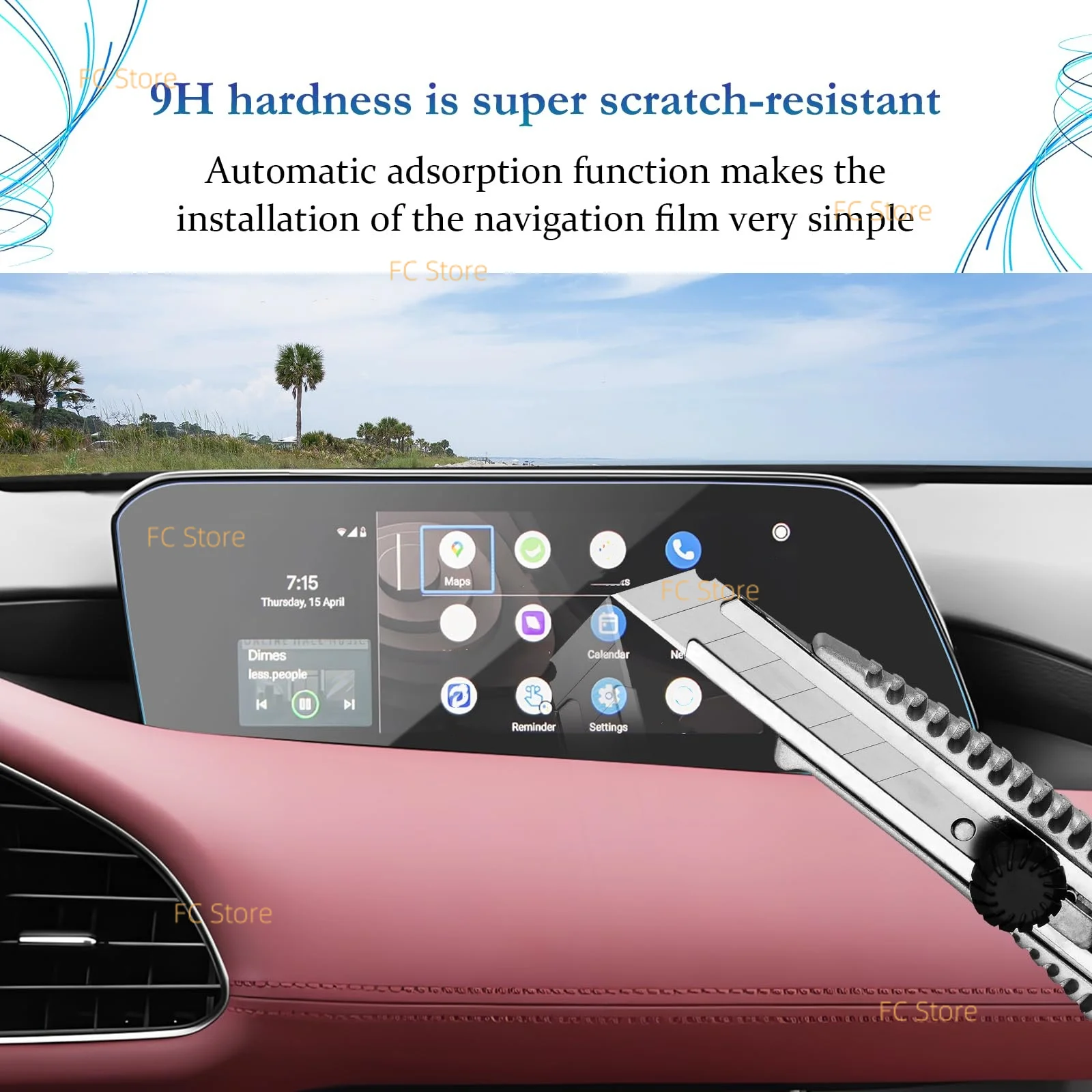 For Mazda MAZDA3 Screen Protector 2019-2024 and For Mazda CX-30 Navigation Display Screen Protector 2020-2024 Tempered Glass