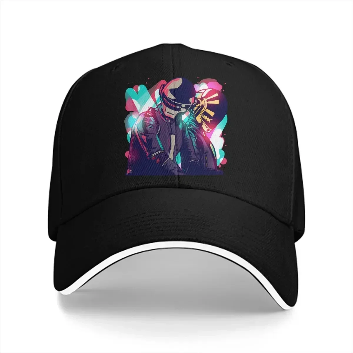 Pure Color Dad Hats Neon Party Men's Hat Sun Visor Baseball Caps Daft Punk Peaked Cap