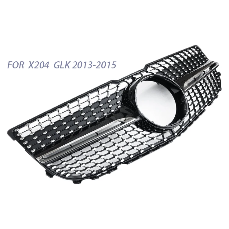 Easy to install GLK260 300 350 modified diamond new type Front Bumper GRILLE For GLK X204 2013 2014 2015