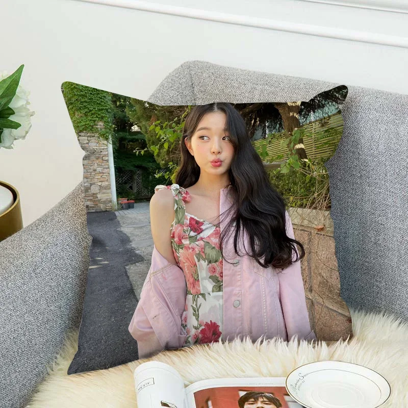 J-jang WonYoung Body Pillow Cover 45x45 Decorative Pillowcase Decor 40x40 Cushion Covers for Bed Pillows Car Decoration Sofa