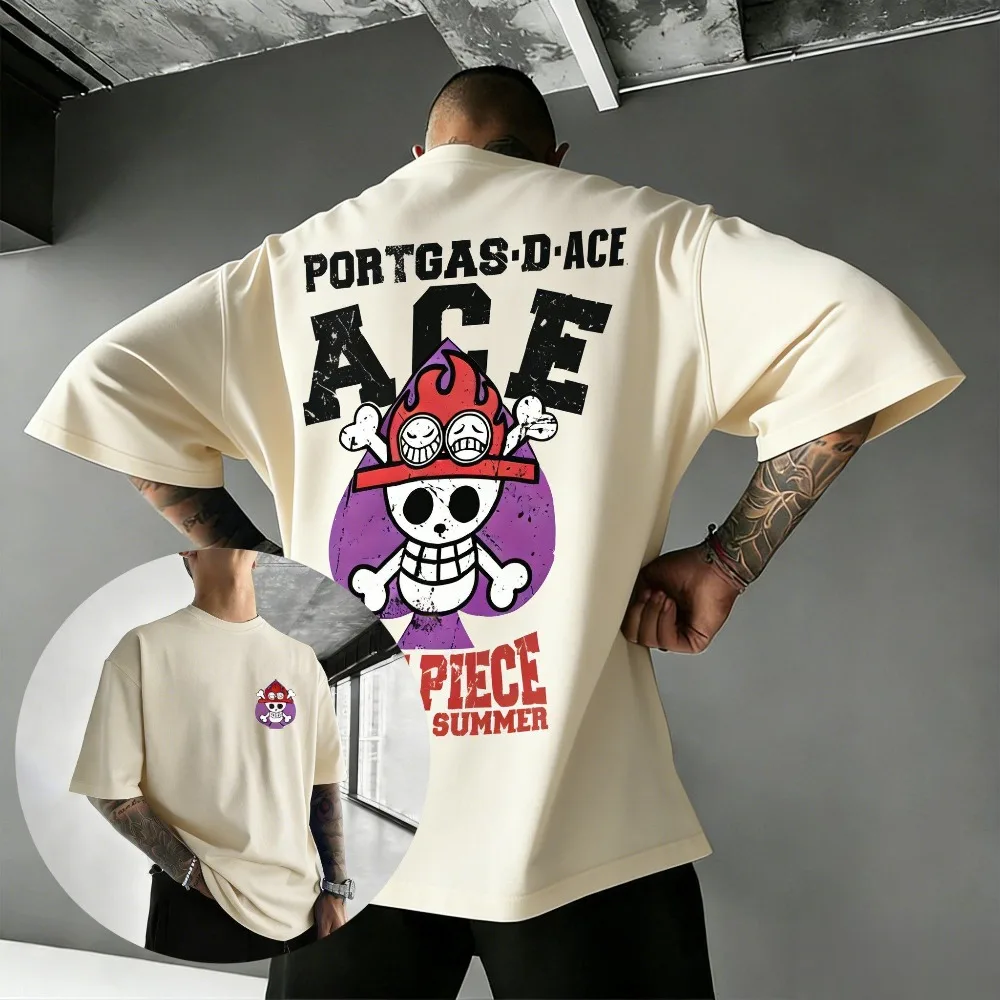 

One Piece 2026 New Hot Dragon Ball Z T-Shirt Men Japanese Anime Print Oversized Casual Cotton Tee Retro Streetwear Hip Hop Tops