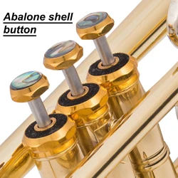 Trumpet Valve Finger Buttons Trumpet Inlays Colorful Abalone Shell Trumpet Parts Accessories