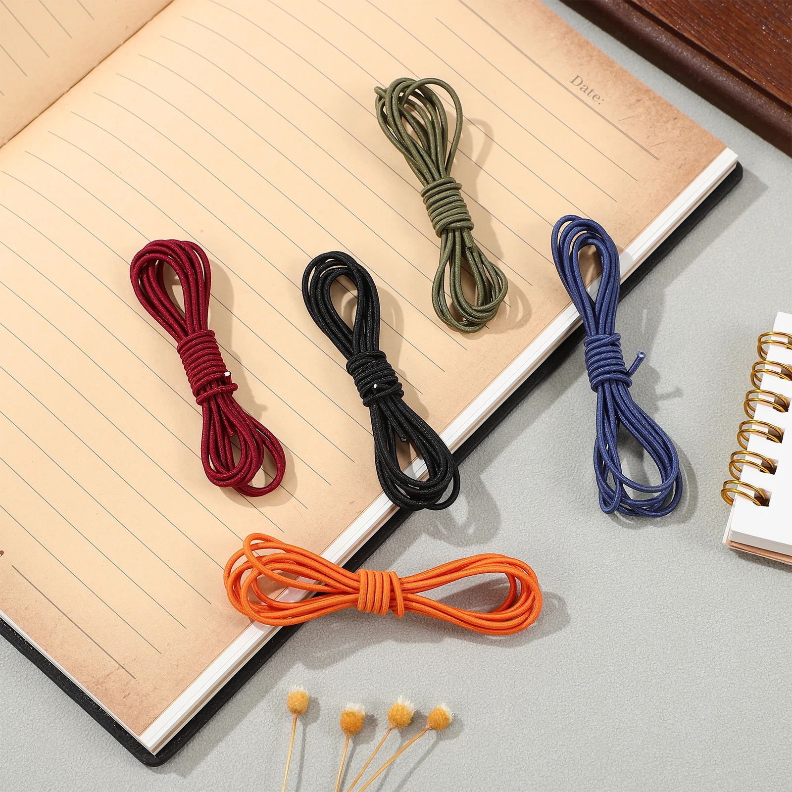 

5Pcs Stretchy Elastic Band Nylon Spring Strap Notebook Wraps Band Fixing Strap Travel Journal Planner Elastic Bands