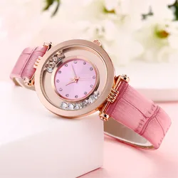 Relogio Fashion Ladies Ball Sandpaper Quartz Watch Casual Leather Belt Watches Women Simple Diamond Studded Bamboo Knot Strap