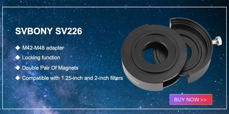 Svbony SV220 Teleskopfilter SII & OIII 7 nm Dualband 1,25"/2" Nebelfilter für Astrofotografie, beide in Licht verschmutzt – Detail 1