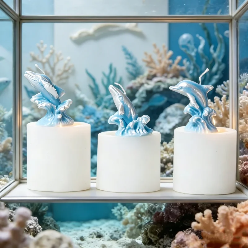 Resin Ocean Wave Mold - 3D Walvis & Dolfijn met Golf