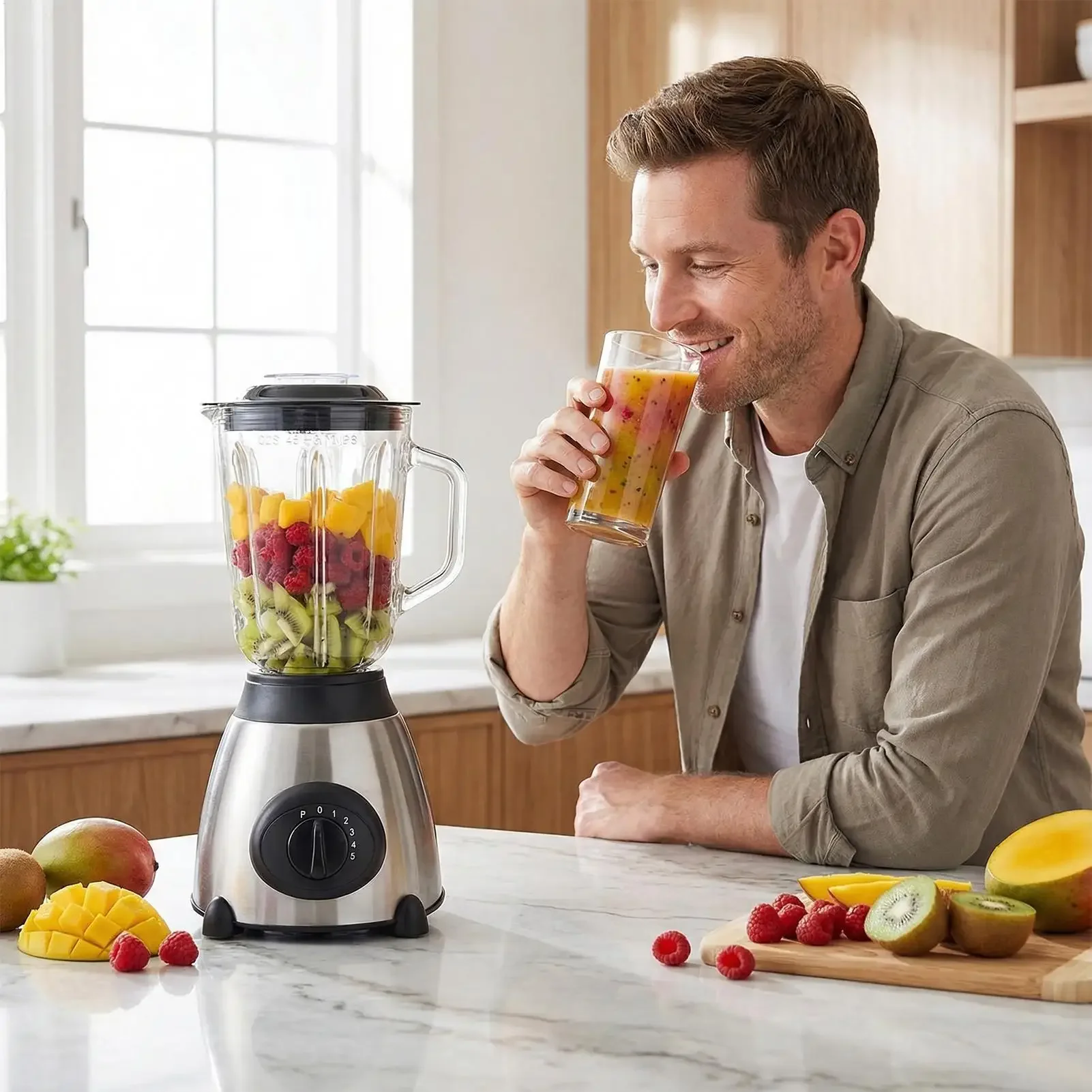 Blenders For Kitchen Large Capacity Seasoning Maker Processor High Speed Food Blender For Family Students Adults Men Women Home