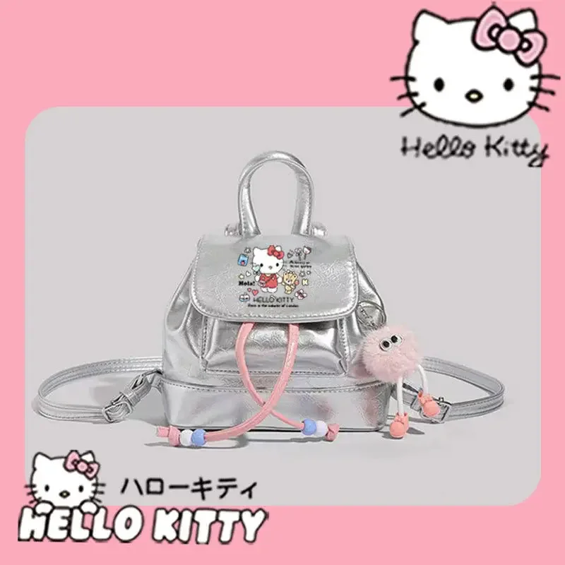 حقيبة ظهر للأطفال من سانريوس هالو كيتي للفتيات على شكل قلب للربيع والصيف حقيبة كروس عصرية كاواي كارتونية هدية للفتيات الطالبات المحمولة #1