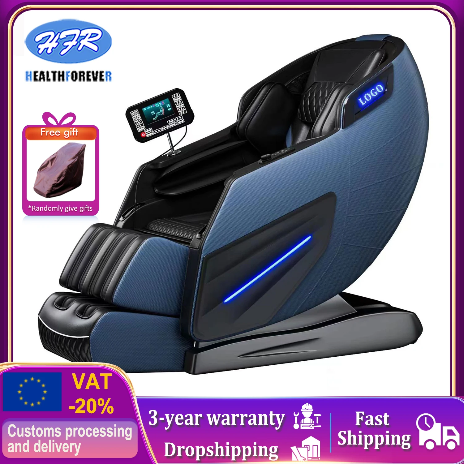 massage chair full body with airbag 4d Zero Gravity Intelligent Multi-Function Bluetooth Music Heating Electric massage chair