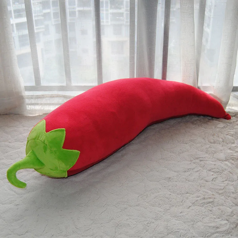 Big Vegetable Red Chili Plush Toy Soft Simulation Hot Pepper Doll Pillow Sofa  Girl Children Deco Gift 31inch 80cm