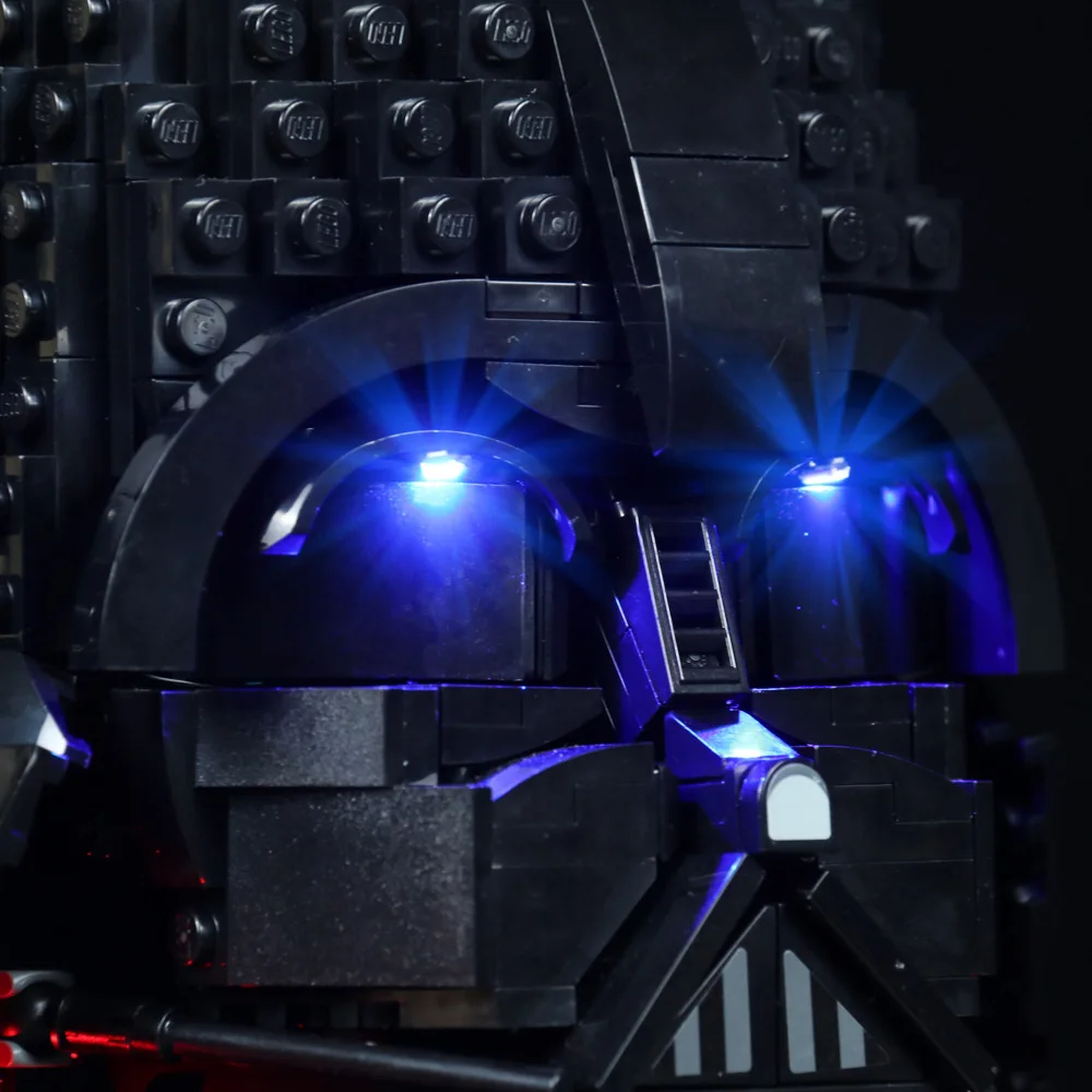 Kit d'éclairage LED DIY pour casque LEGO 75304 Darth Vader (lumière LED uniquement, sans modèle de blocs)