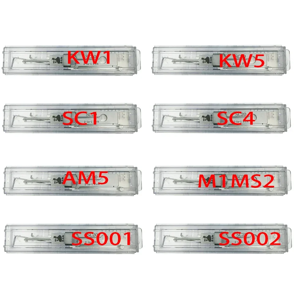 Lishi styles Tools SC1 SC4 KW1 AM5 KW5 M1 MS2 SS001  SS002  2in1 locksmith tools