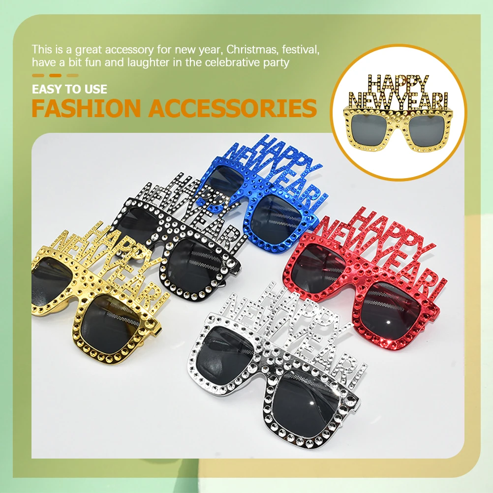 

Funny Glasses for New Year Party Supplies 2023 Eyeglasses Photo Props Women Men Festival Accessories Holiday Decorations