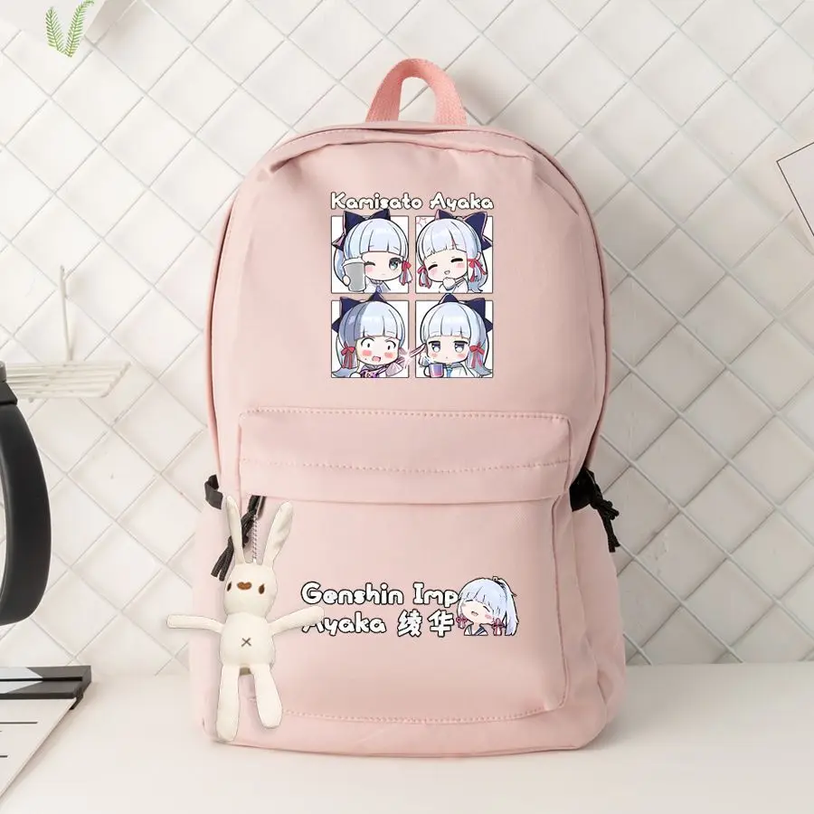 لعبة جينشين إمباكت للفتيات المتوسطة، سعة كبيرة جدًا، المدرسة الابتدائية للأولاد Shenhe Shenli Ayaka Merchandise Double