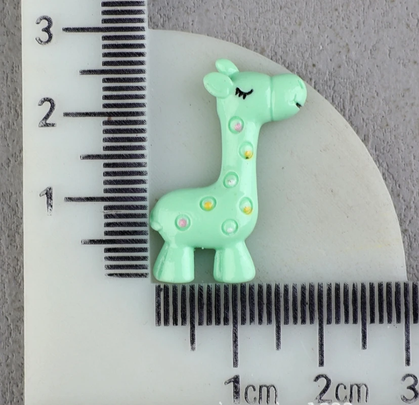 Kawaii Flatback Resin Cartoon Giraffe Animal Cabochon for Hair Bow 10pcs Cute Resin DIY Scrapbooking Craft Decor Accessories