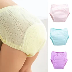 Newborn Baby Training Pants Baby Shorts Solid Color Washable Underwear Boy Girl Cloth Diapers Reusable Nappies Infant Panties