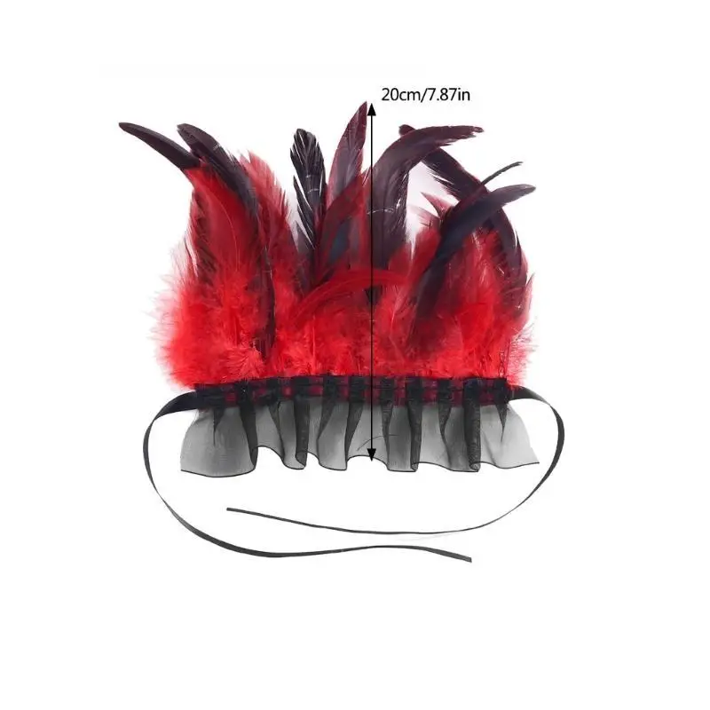 R1WE Ethnic Feathered Arm Sleeves Cosplay Costume Props Armwear for Carnivals Party