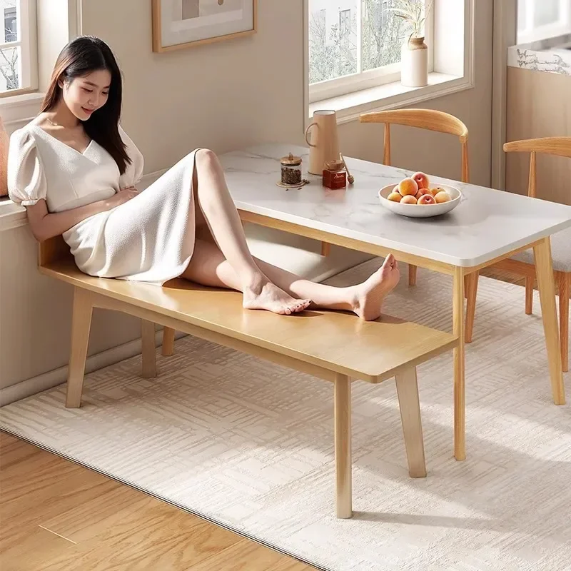 

Shoe Change Stool, Home Entrance Bench, Solid Wood Design, Chinese Style Accent, Simple Bathroom/Bedroom Seat