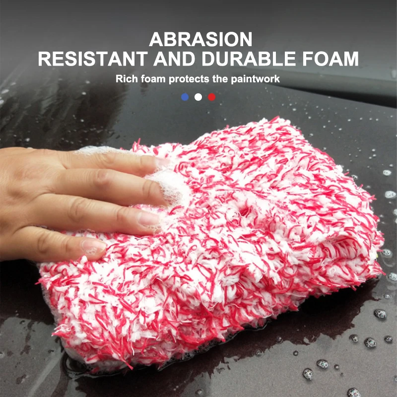 SEAMETAL Plush Car Wash Sponge Block High Water Absorption Clean Sponge Dust Removal Brushes Car Detailing Care Washing Supplies