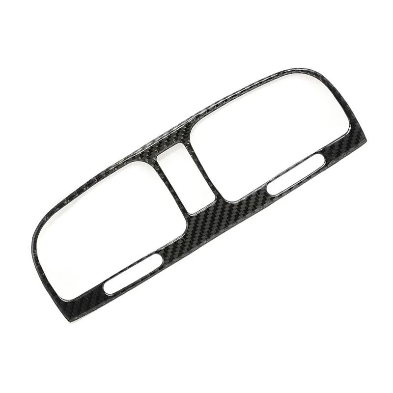 ألياف الكربون الناعمة لشركة فولكس فاجن جولف 6 MK6 2010 2011 2012 2013 سيارة الداخلية مركز وحدة التحكم تكييف الهواء منفذ تنفيس ملصق الكسوة #2