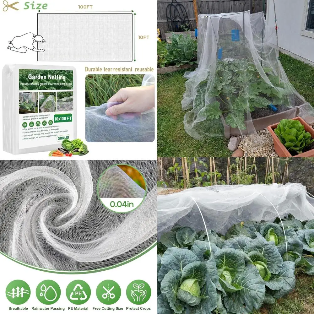 

Сетка садовая усиленная 10x100 футов для защиты от вредителей и обеспечения безопасности урожая
