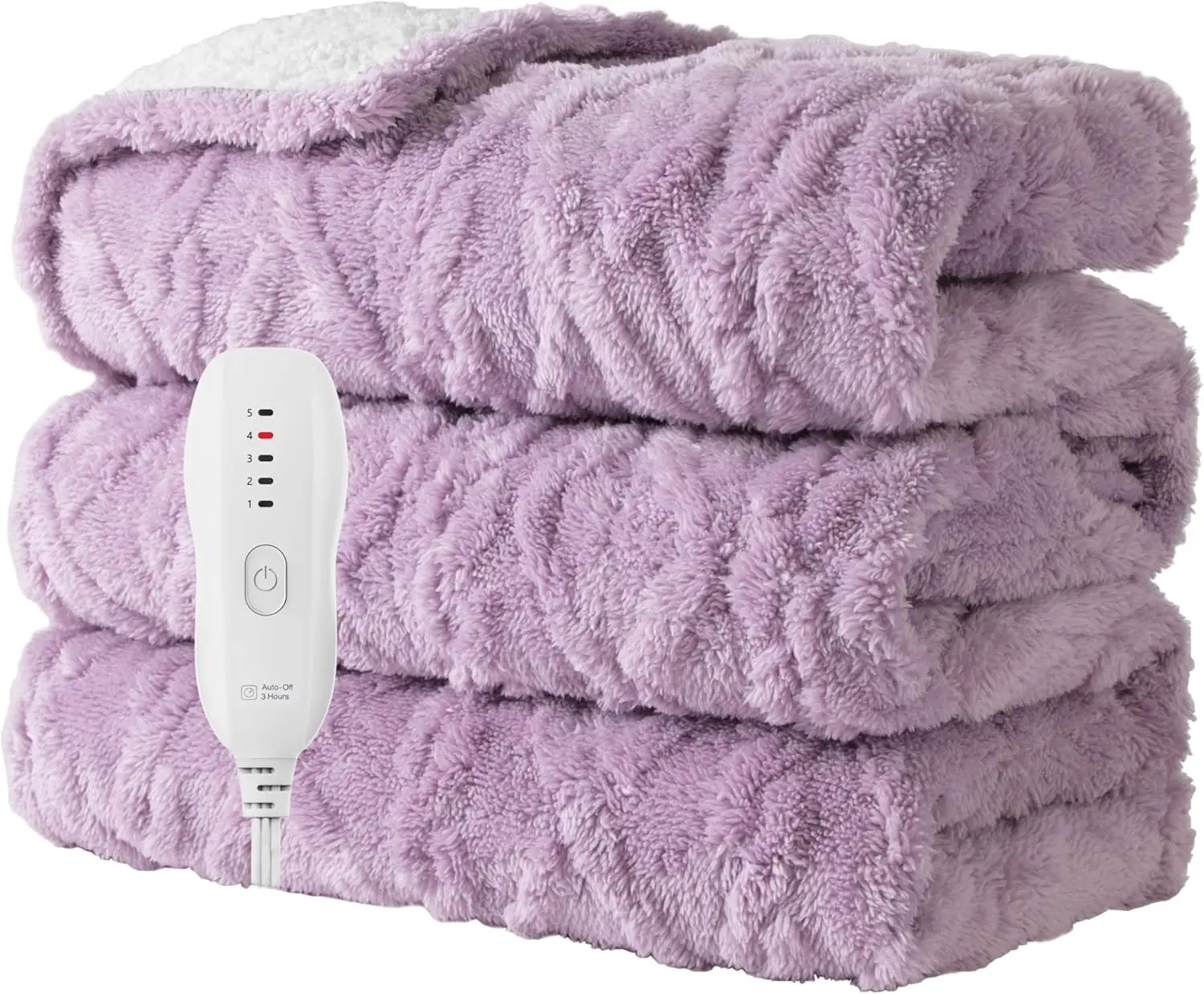 

Soft Electric Heated Throw Blanket 50x60 Inches with 5 Heat Levels, Auto-Off & Machine Washable