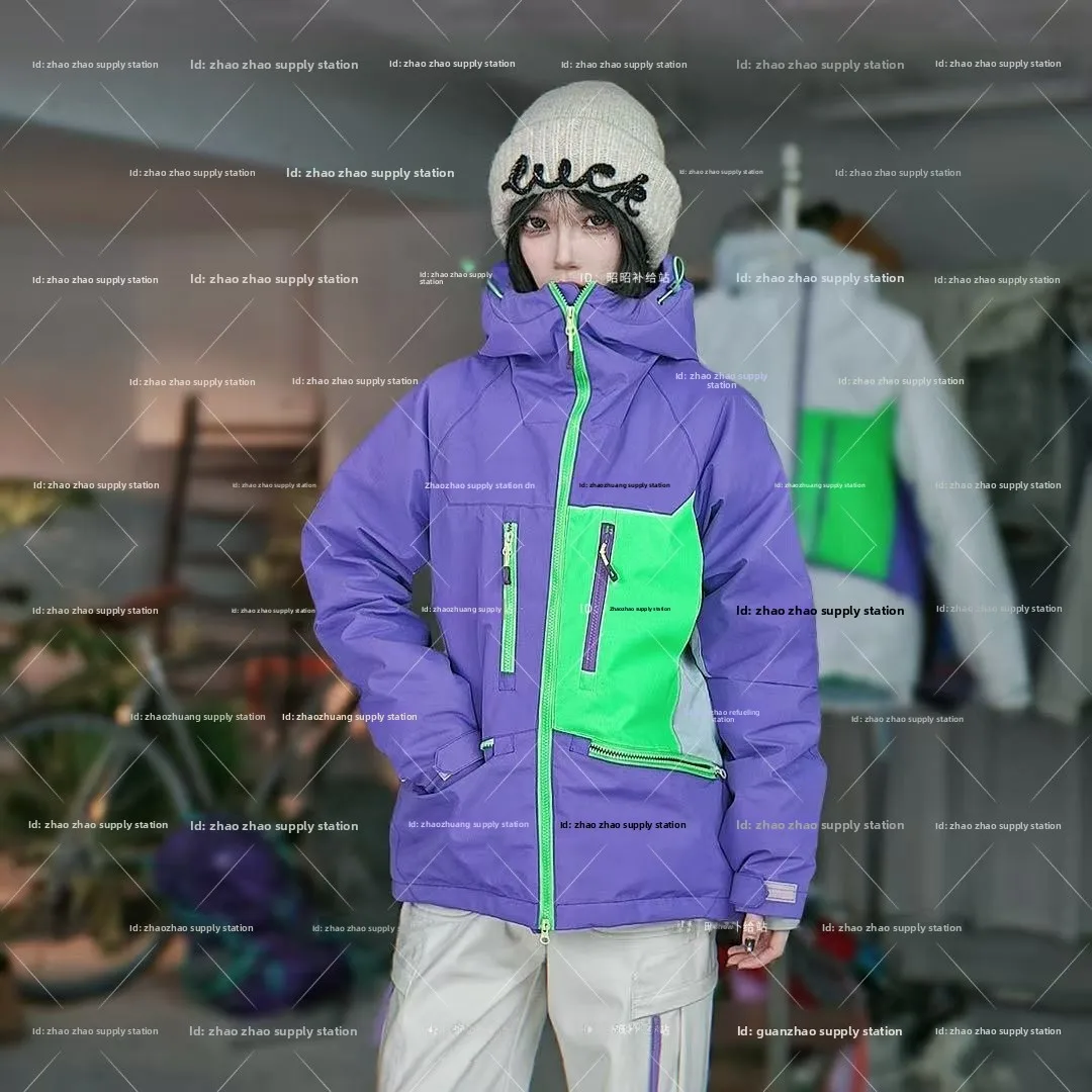 

Outdoor Sports Warm Casual Loose Windproof Mountain Climbing Jaet Cotton Coat Long Sve Hooded for Women