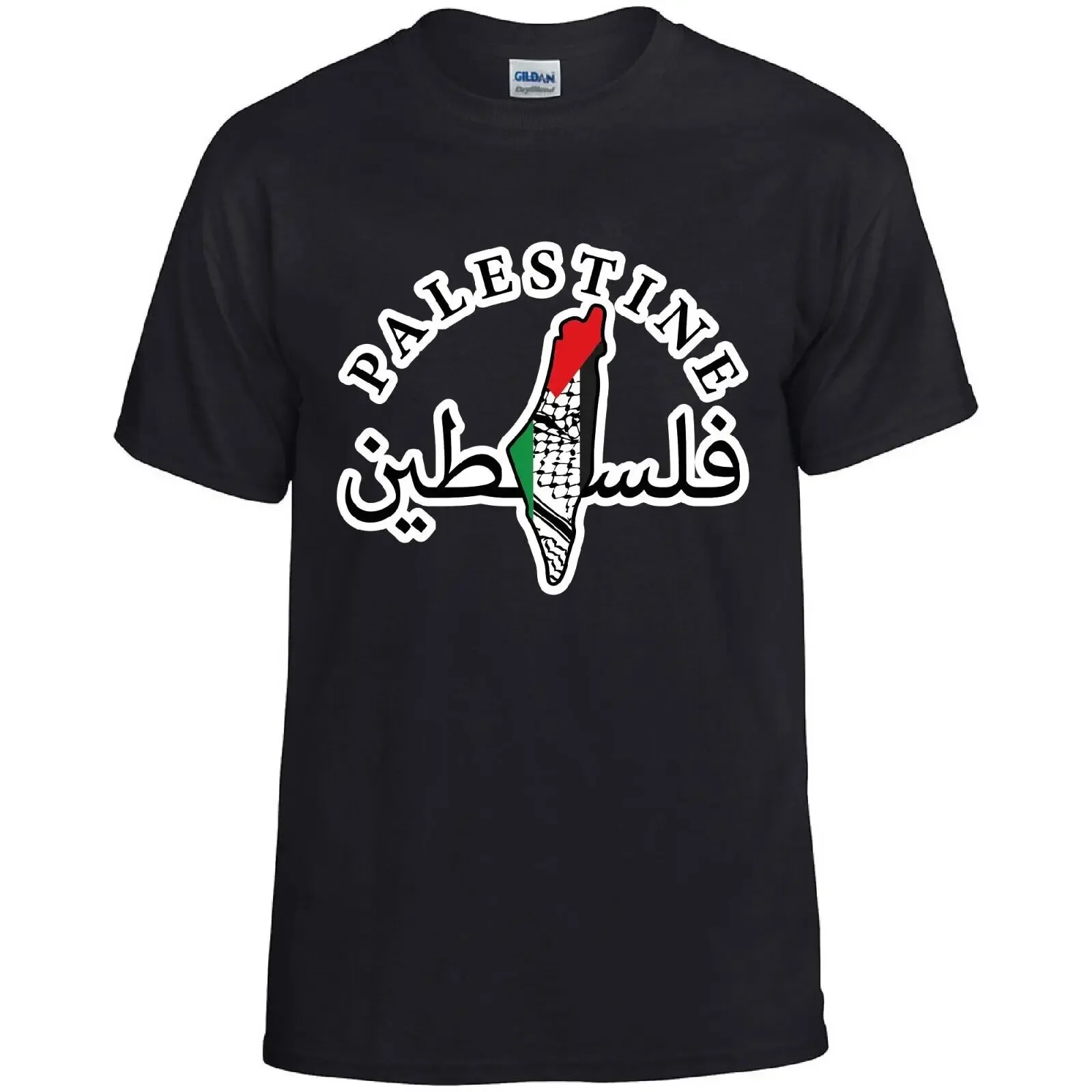 

Palestinian Flag Map Palestine T-Shirt 100% Cotton O-Neck Summer Short Sleeve Casual Mens T-shirt Size S-3XL