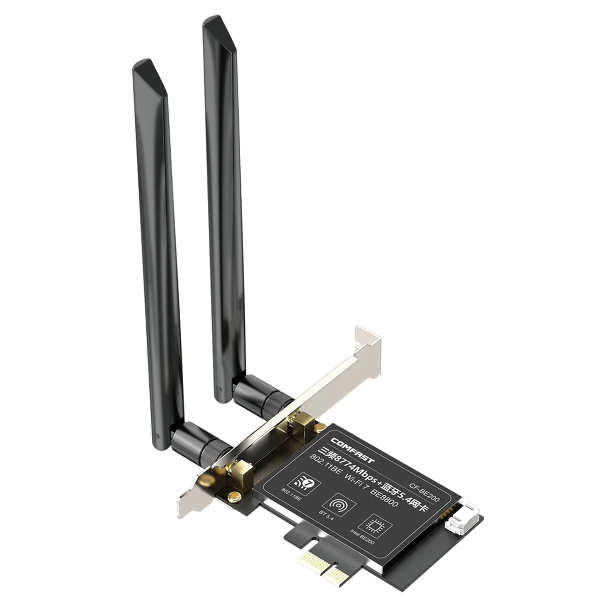 

COMFAST CF-BE200 WiFi7 PCI-E беспроводной адаптер трехдиапазонный 8774 Мбит/с Bluetooth 5,4 слот сетевая карта для ПК Win11 Win 10 Linux