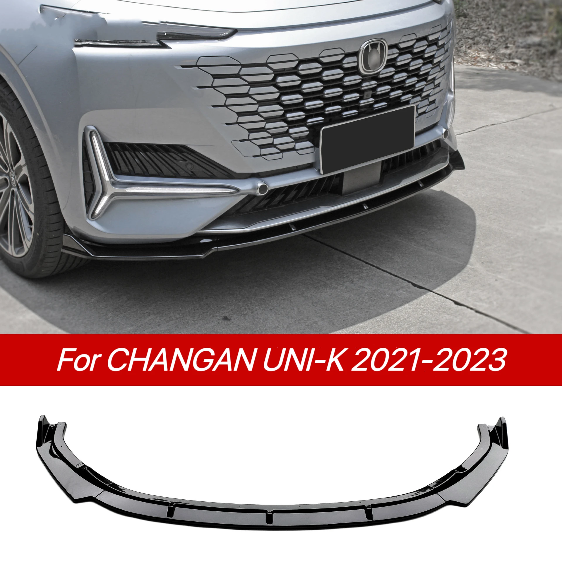 Splitter for CHANGAN UNI-K Front Bumper Spoiler 2021 2023 Skirts Lip Body Kit Accessories