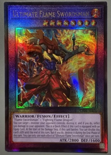 遊戯王-konami-デュエルモンスターズ-cr08-ae076-究極の炎の剣士-究極レア-アジアンイングリッシュコレクション-ミントカード
