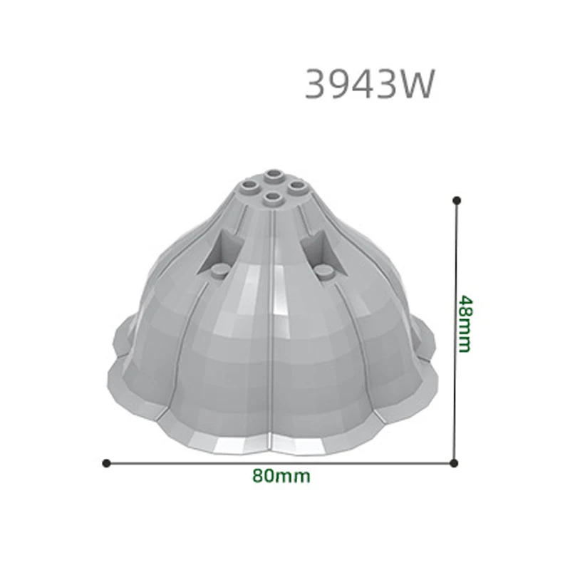 Moc 1 pçs 3943w flor em forma de torre superior blocos de construção kit telhado árvore casa parte tijolos montar partículas crianças presentes aniversário