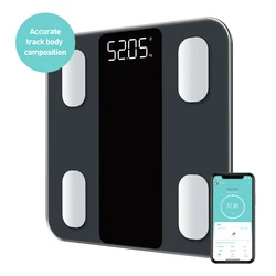 Body Fat Scale Weight Bathroom Smart Digital Bluetooth Scale with Smartphone App, Body Composition Monitor for Body Fat, BMI, Bo