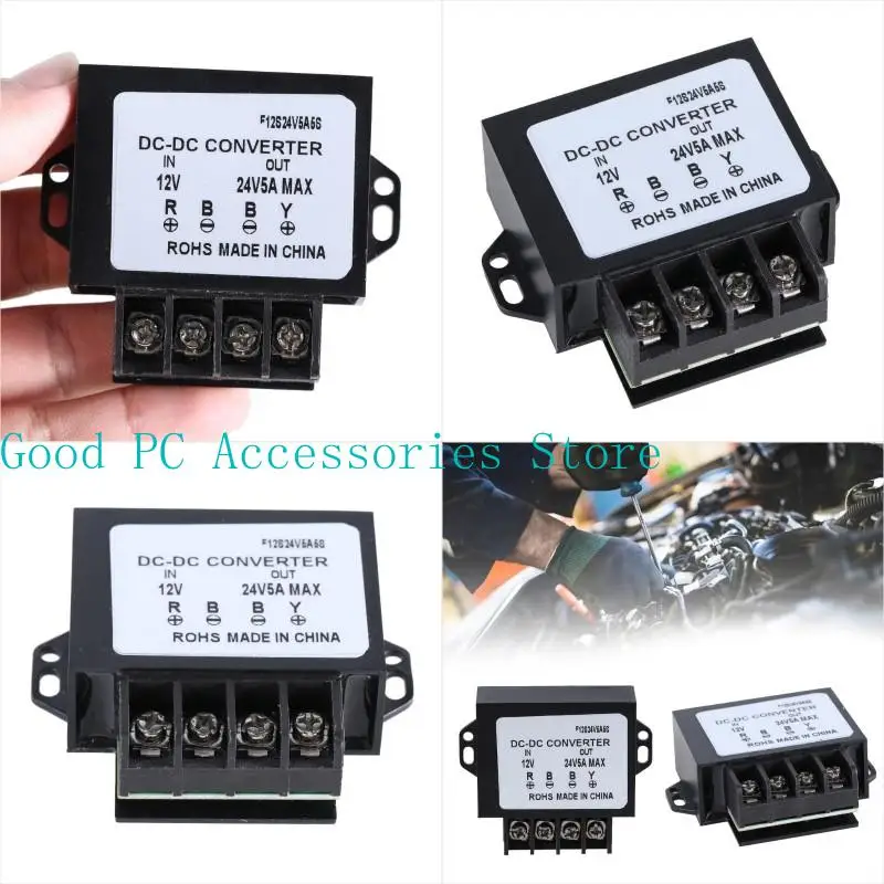 

R53C 12V Step Up to 24V Converter 5A 120W Voltages Regulator Power Converter Waterproof Module Converter for LED Light