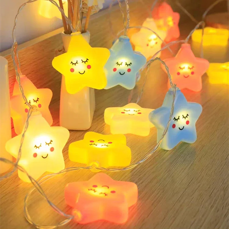 LED Lights String Star Garland Lamp USB/Battery Powered For Living Room Outdoor Garden Camping Wedding Christmas Party Decor