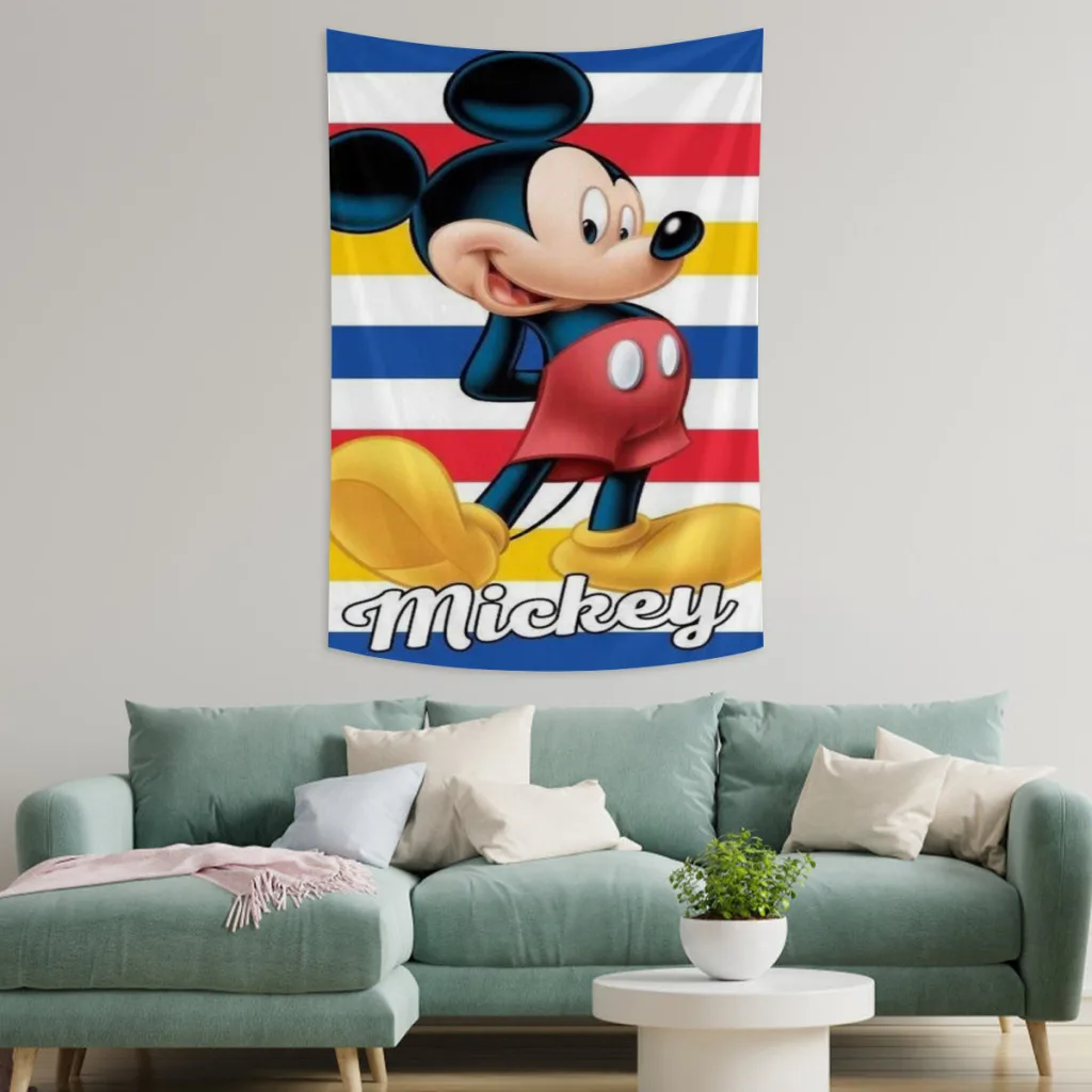 Mikey Mouse Fabric Tapestry    for Wall Bedroom Room Decorating Items