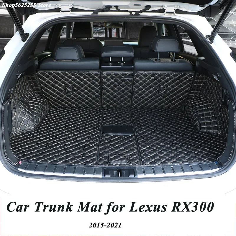 Car Trunk Mat for Lexus RX300 200T/450H 2016 - 2021 Leather Durable Cargo Liner Carpets Waterproof Full Encirclement Pat 5seat