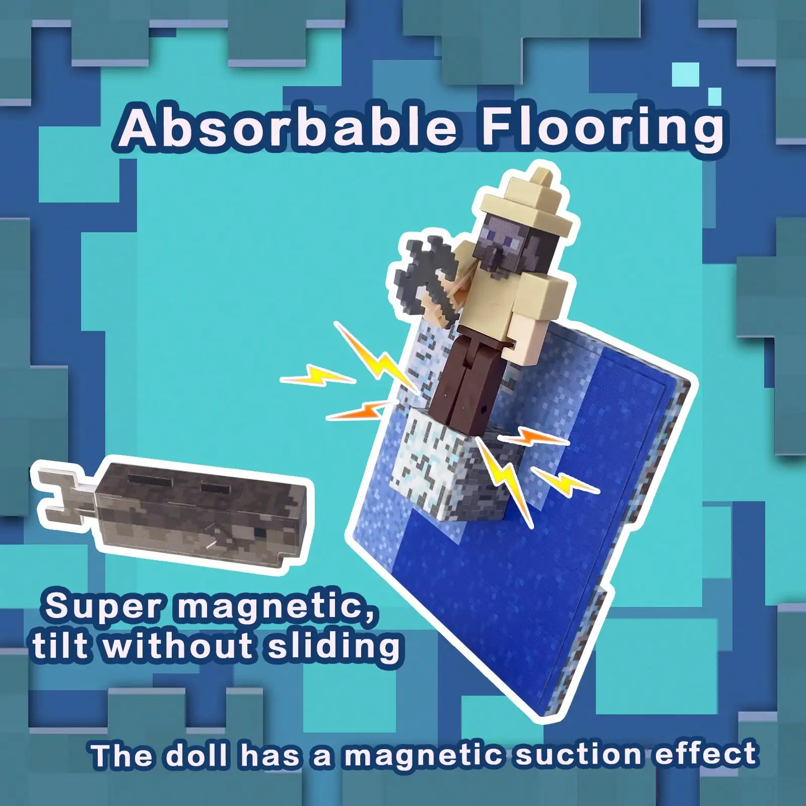 Ice and snow world magnetic toys, children's DIY educational puzzle toys, building blocks help develop imagination